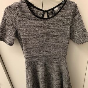 Marled Grey Woven Fit and Flare Dress H&M Divided